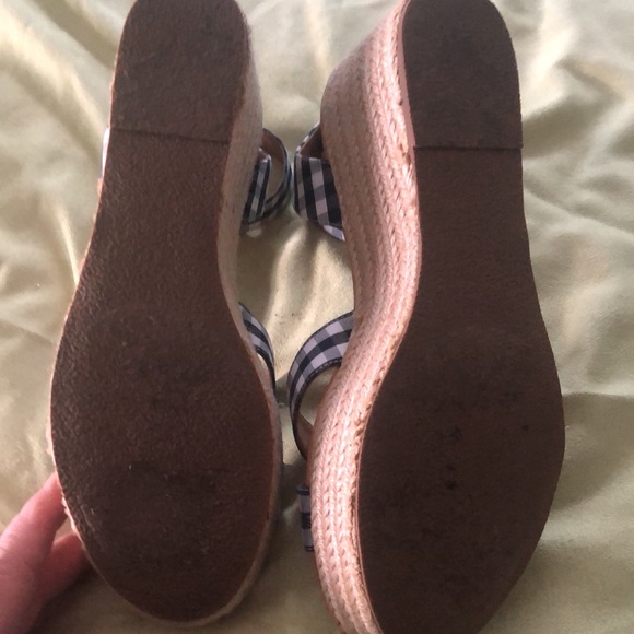 J.CREW Espadrille Blue and white Plaid size 8.5/ NWOT - Picture 10 of 14